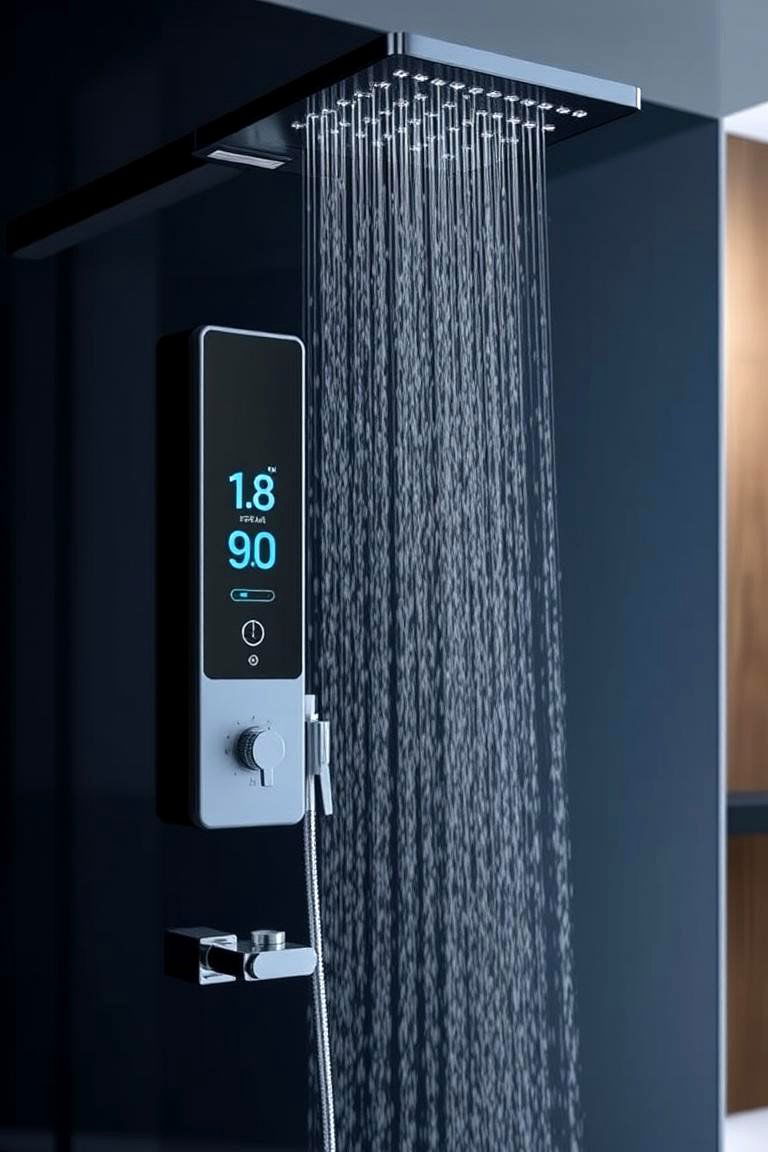 Digital Temperature Control Shower - 24 Bathroom Shower Ideas