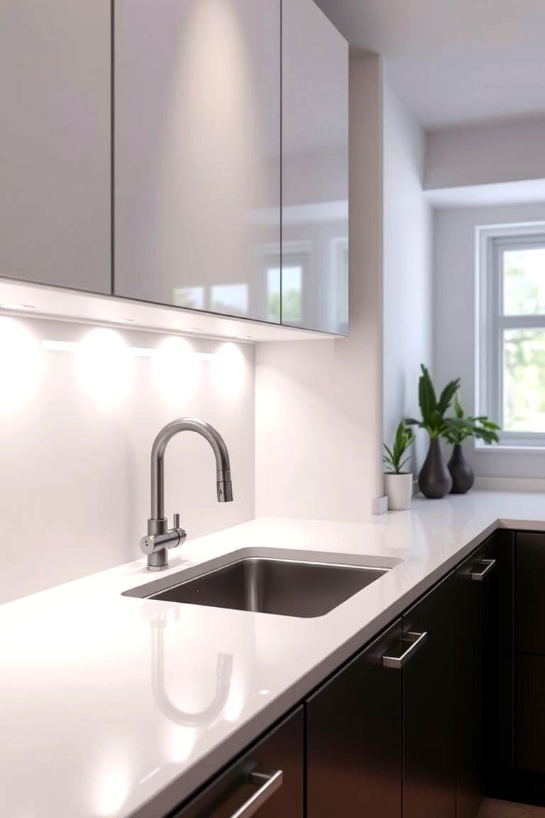 Dimmable LED Downlights - 24 Kitchen Sink Lighting Ideas