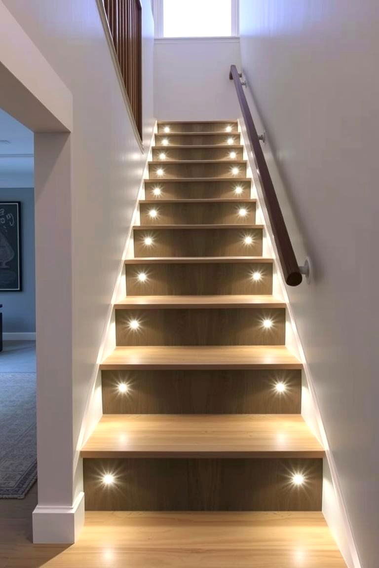 Dimmable LED Stair Lights - 24 Staircase Lighting Ideas