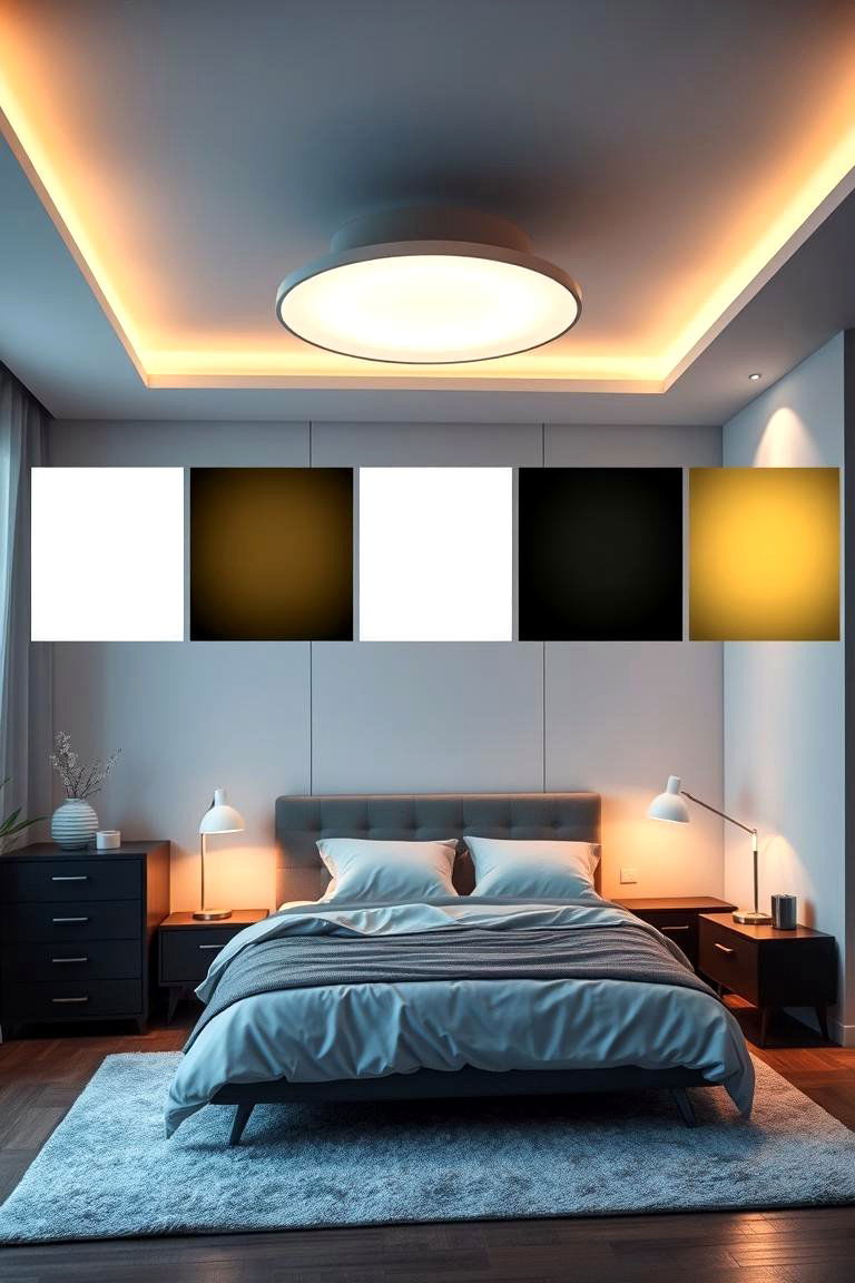 Dimmable Lighting - 24 Small Bedroom Lighting Ideas
