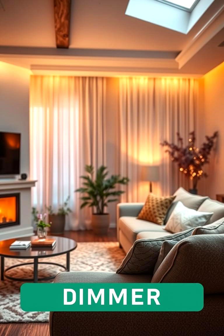 Dimmer Controlled Ambient Lighting - 24 Living Room Ceiling Lighting Ideas