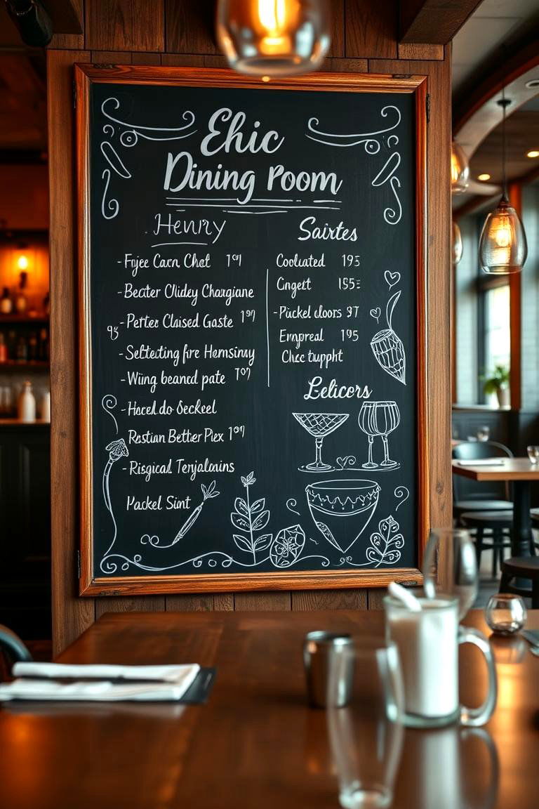 Dining Room Menu Chalkboard - 24 Chalkboard Wall Ideas
