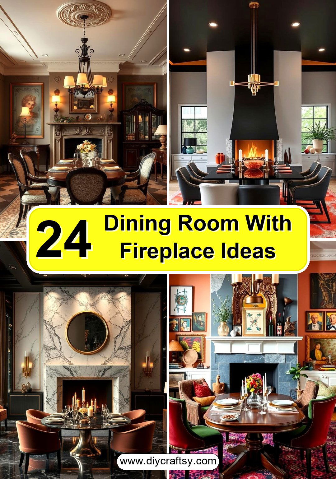 Dining Room With Fireplace Ideas