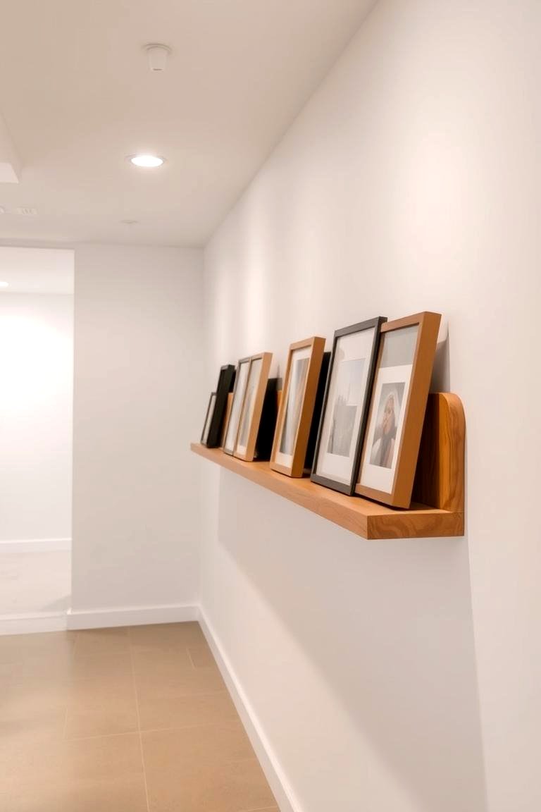 Display Art with an Artwork Ledge - 24 Hallway Decor Ideas