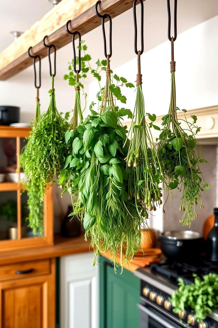 Display Fresh Herbs for a Rustic Organic Feel - 24 French Country Kitchen Ideas