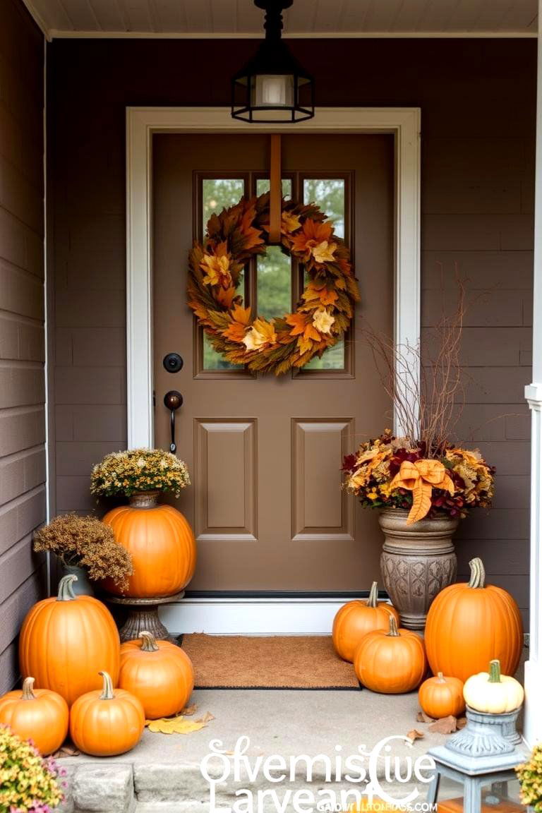 Display Seasonal Decorations for Festive Flair - 24 Small Front Porch Ideas