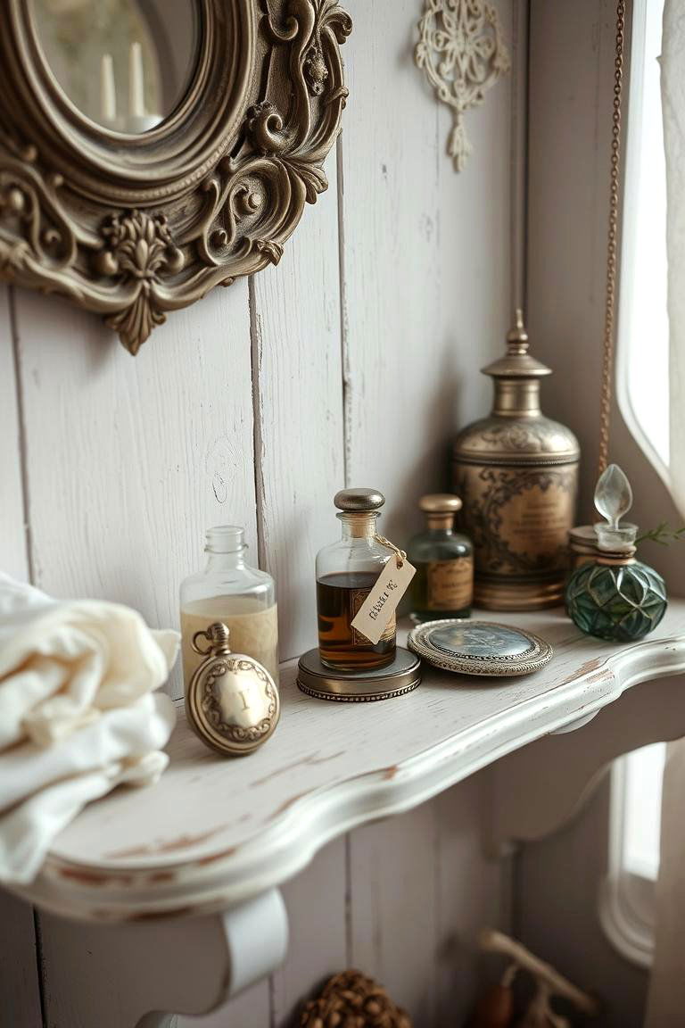 Display Vintage Accessories - 24 Shabby Chic Bedroom Ideas