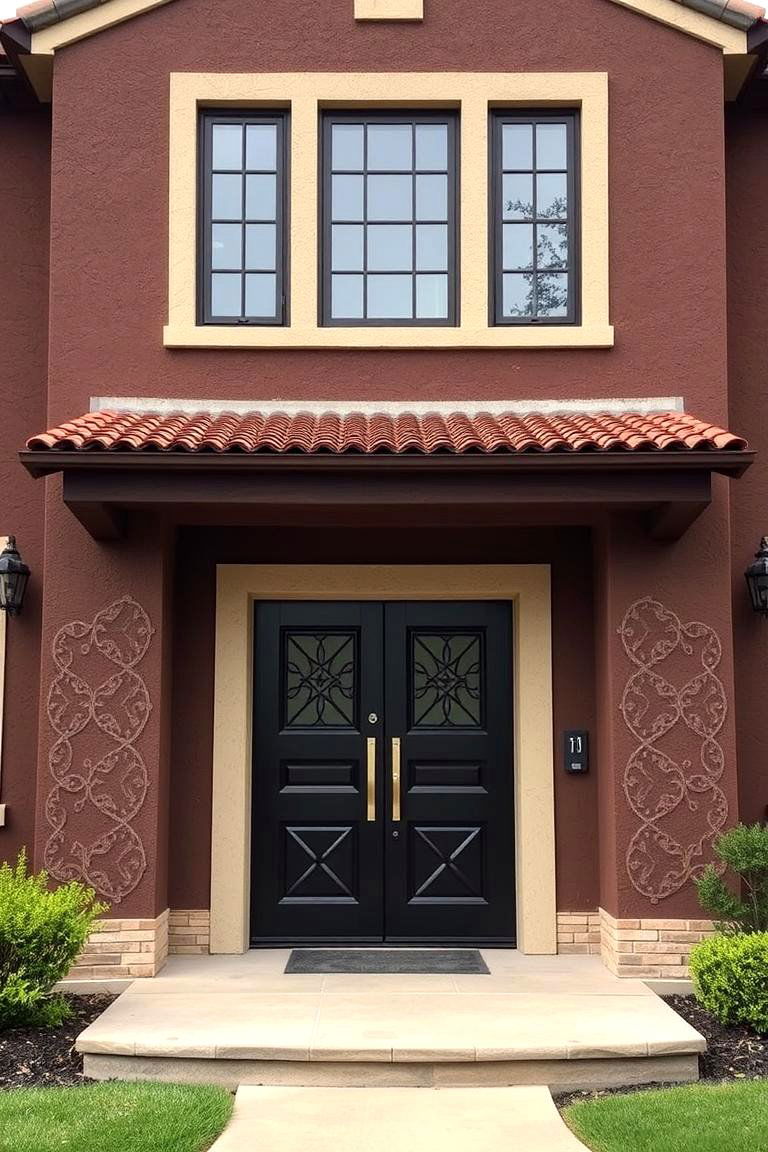 Distinctive Stucco Patterns - 24 Black Stucco House Ideas