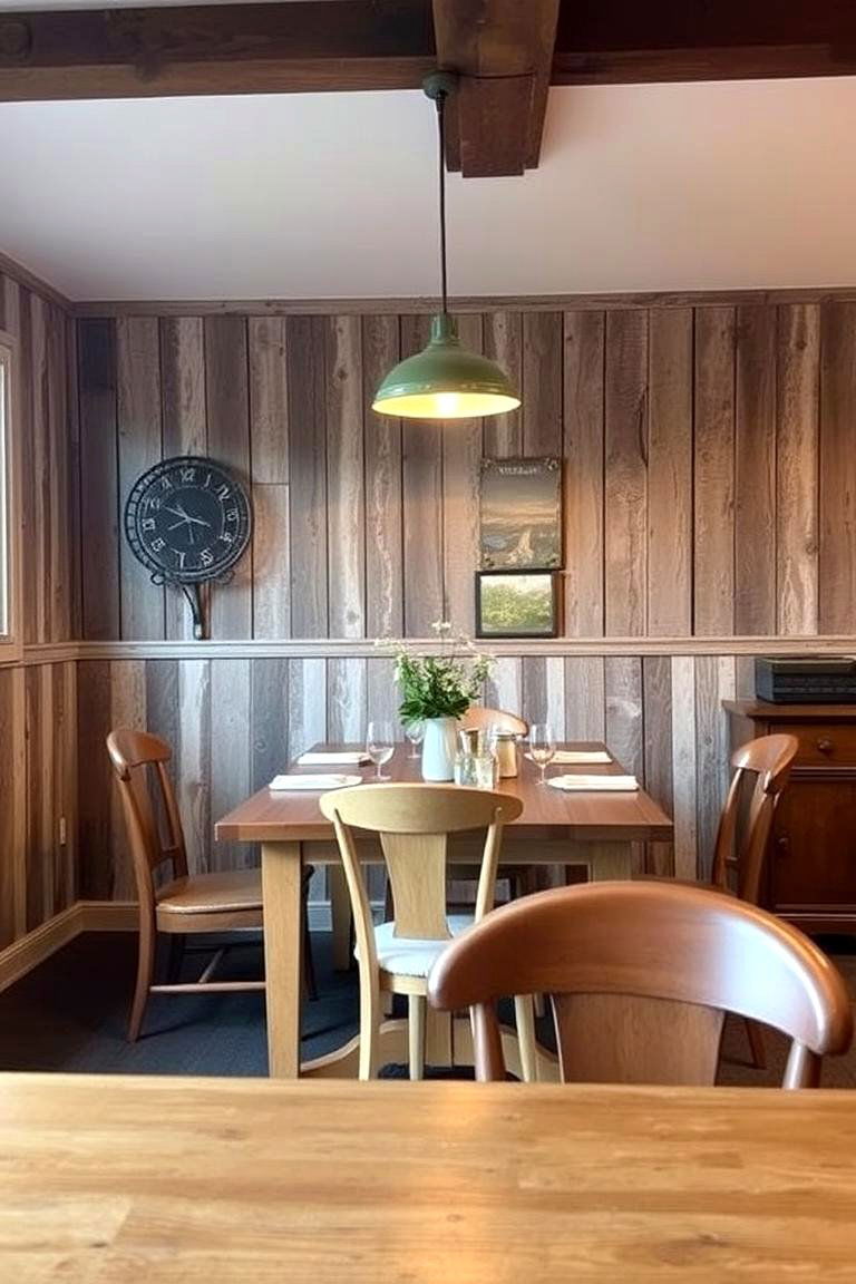 Distressed Barnwood Charm - 24 Dining Room Wall Paneling Ideas