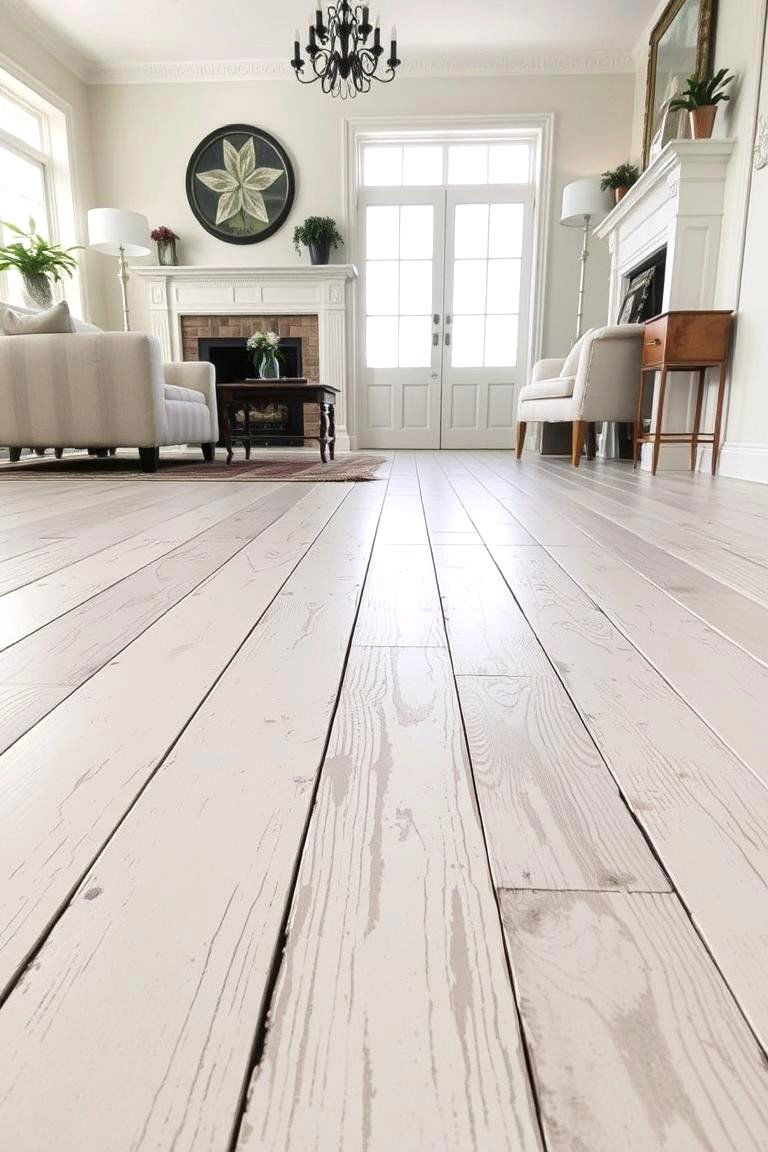 Distressed Finish - 24 Painted Floor Ideas