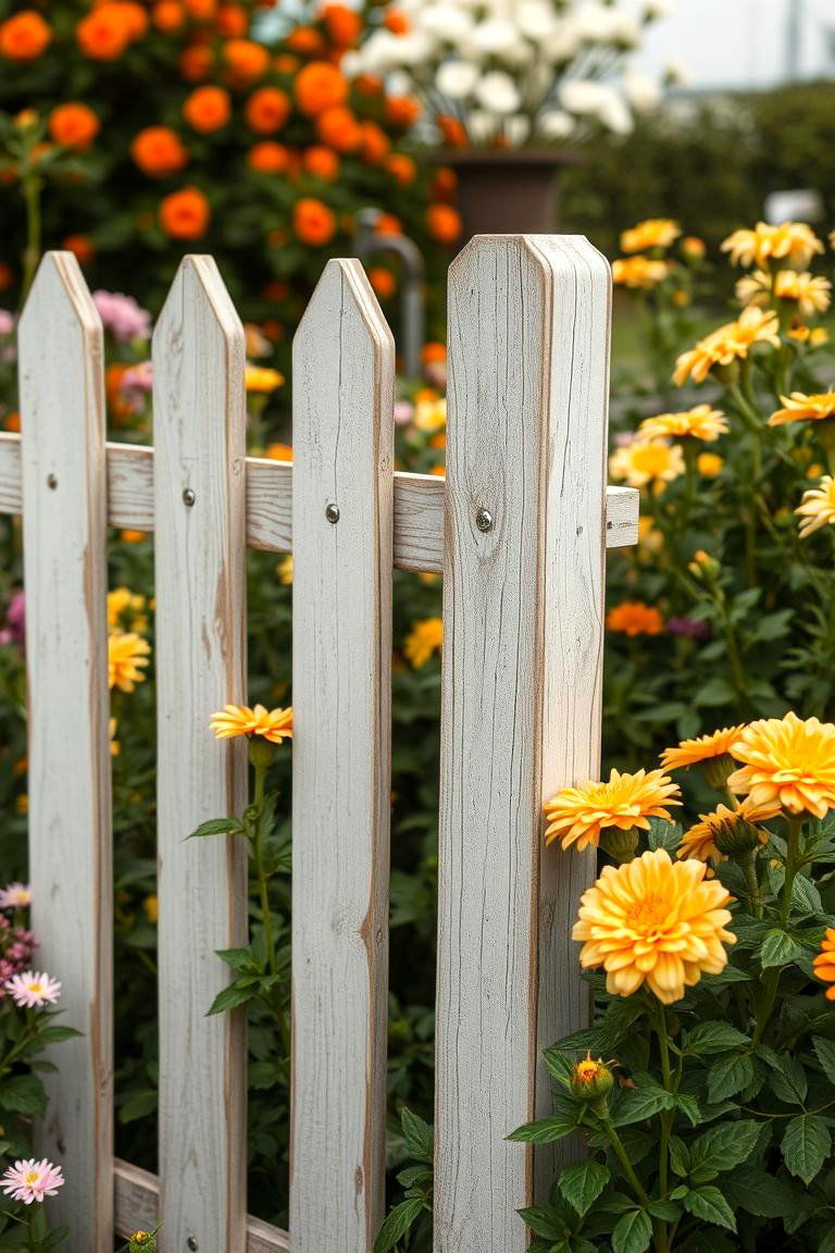Distressed Finish - 24 Garden Fence Colour Ideas