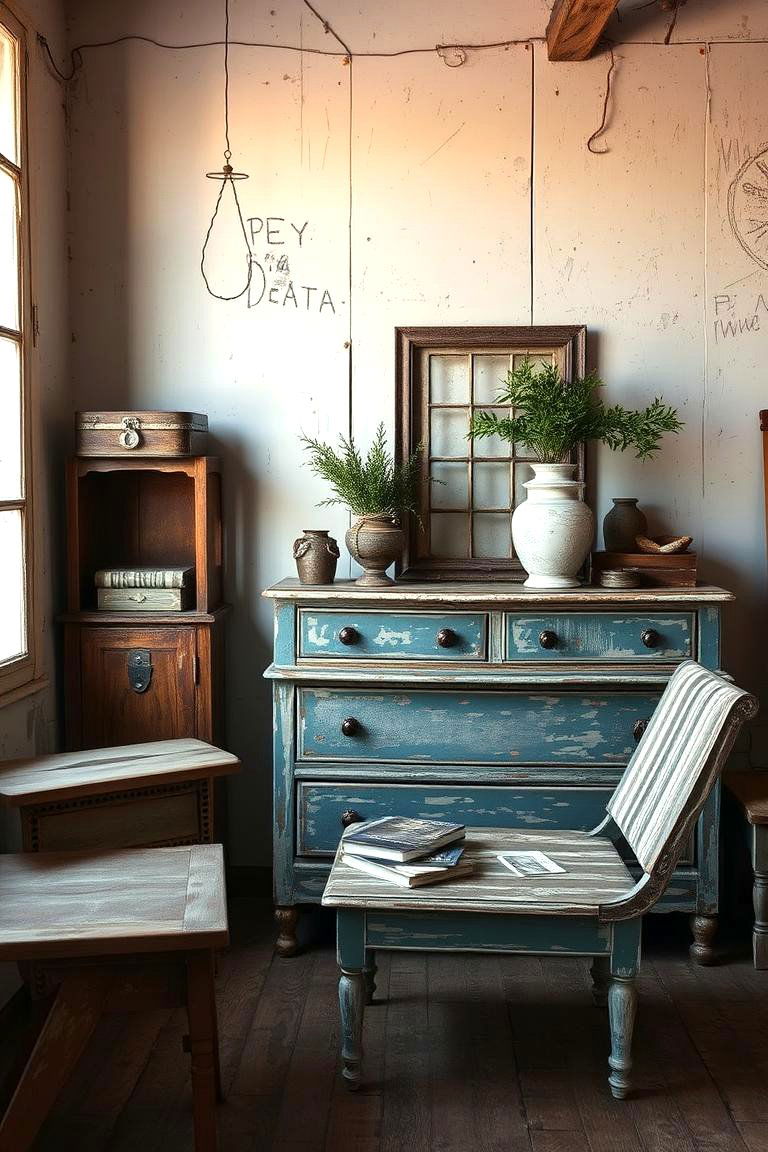 Distressed Finishes - 24 Country Bedroom Ideas