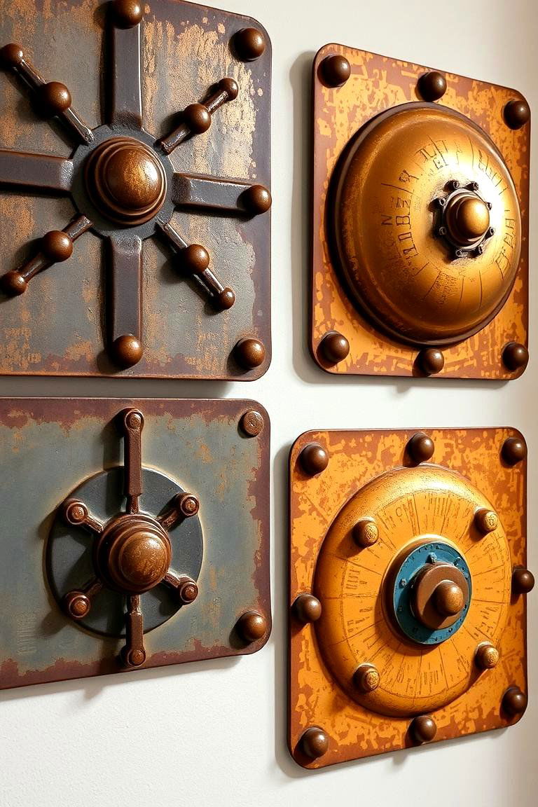 Distressed Metal Wall Accents - 24 Farmhouse Wall Decor Ideas