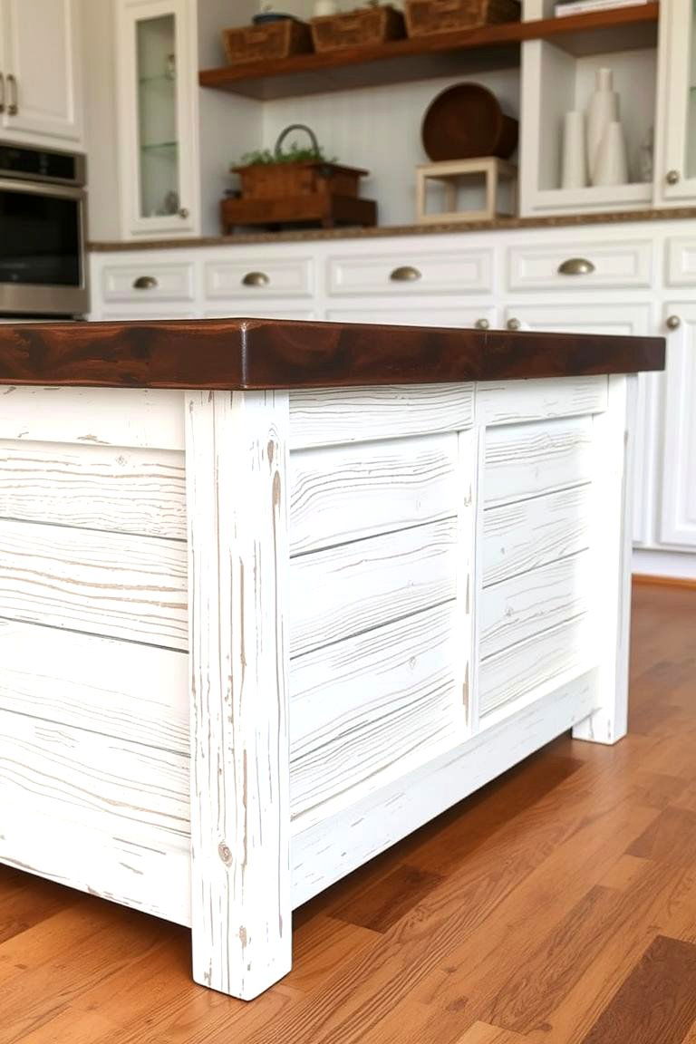 Distressed Shiplap Island - 24 Shiplap Kitchen Island Ideas