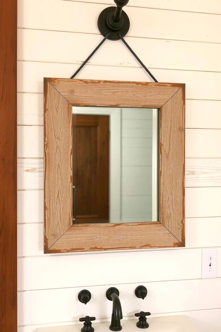 Distressed Wood Accents - 24 Rustic Bathroom Ideas