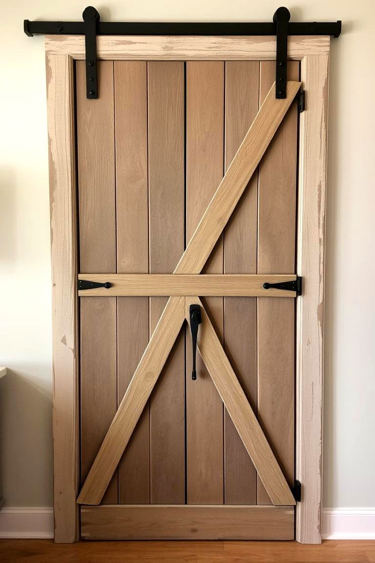 Distressed Wood Barn Door - 24 Barn Door Ideas