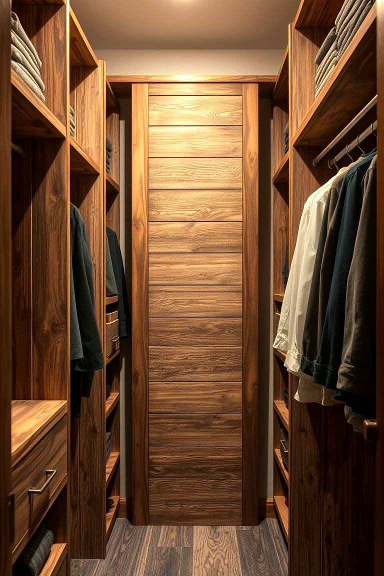 Distressed Wood Partition Panels - 24 Rustic Closet Ideas
