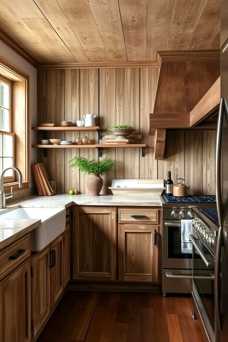 Distressed Wood Texture - 24 Kitchen Wainscoting Ideas