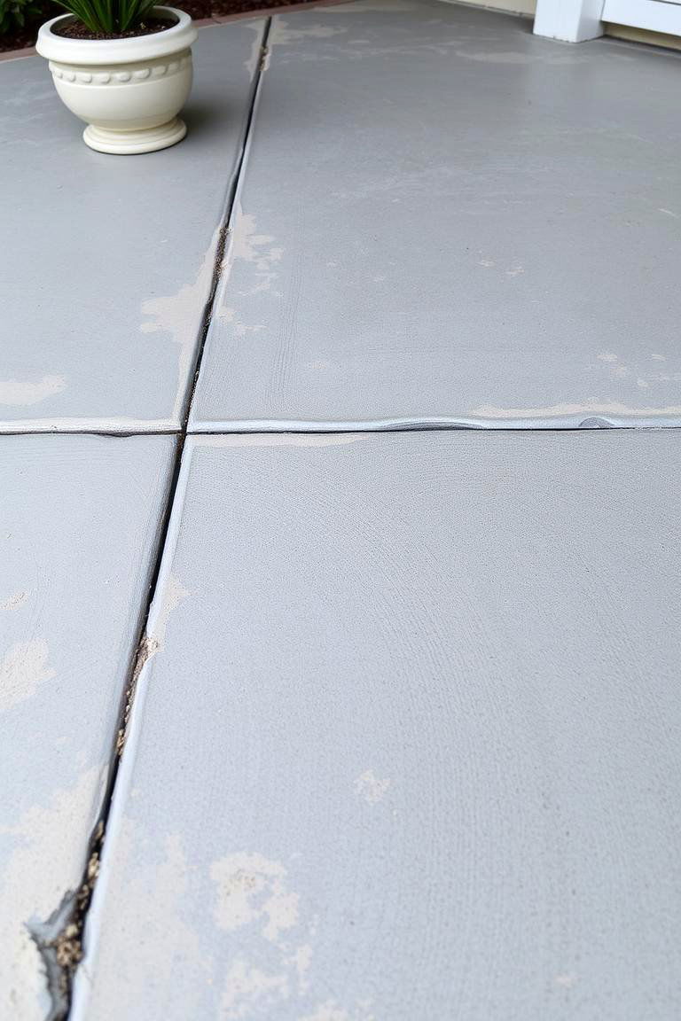 Distressed or Weathered Look - 24 Painted Concrete Patio Ideas