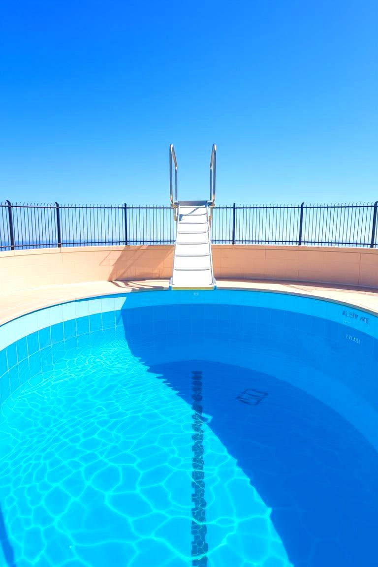 Diving Board for the Adventurous Swimmer - 24 Semi Inground Pool Ideas