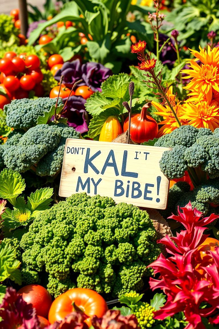 Dont Kale My Vibe - 24 Funny Garden Sign Ideas