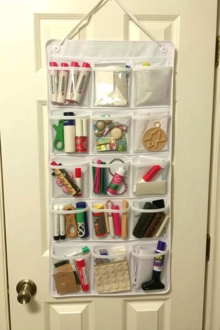 Door Back Organizers - 24 Small Craft Room Ideas