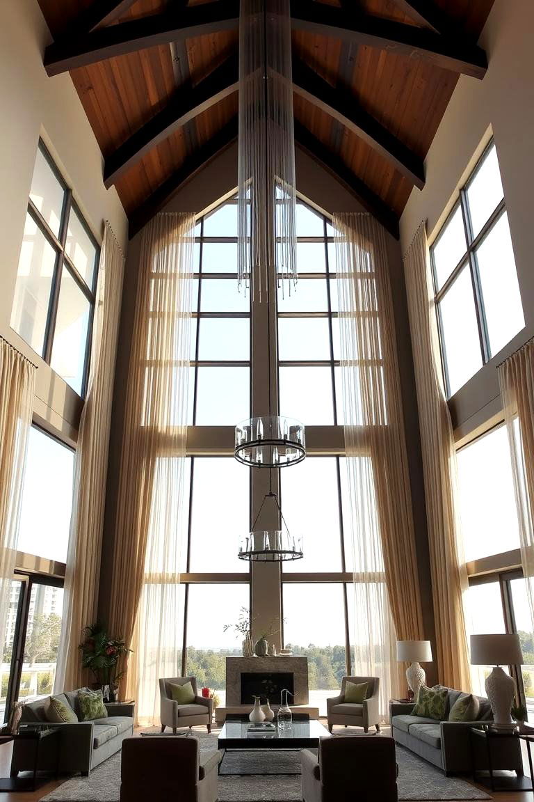 Double Height Ceiling for Architectural Grandeur - 24 Luxury Living Room Ideas