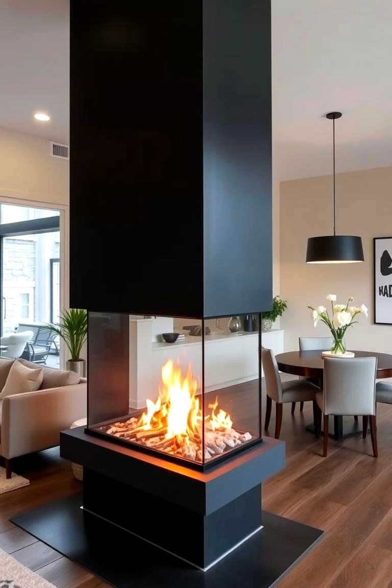 Double Sided Fireplace - 24 Fireplace Ideas