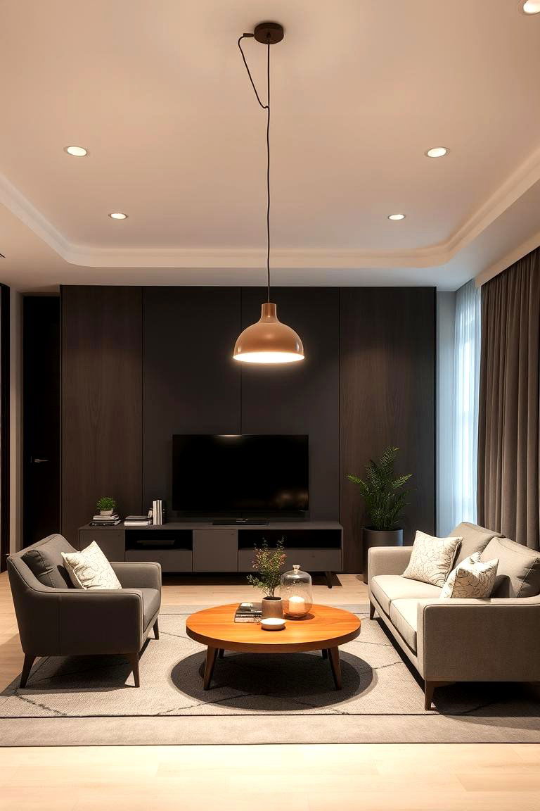 Downlighting for Focused Illumination - 24 Living Room Lighting Ideas