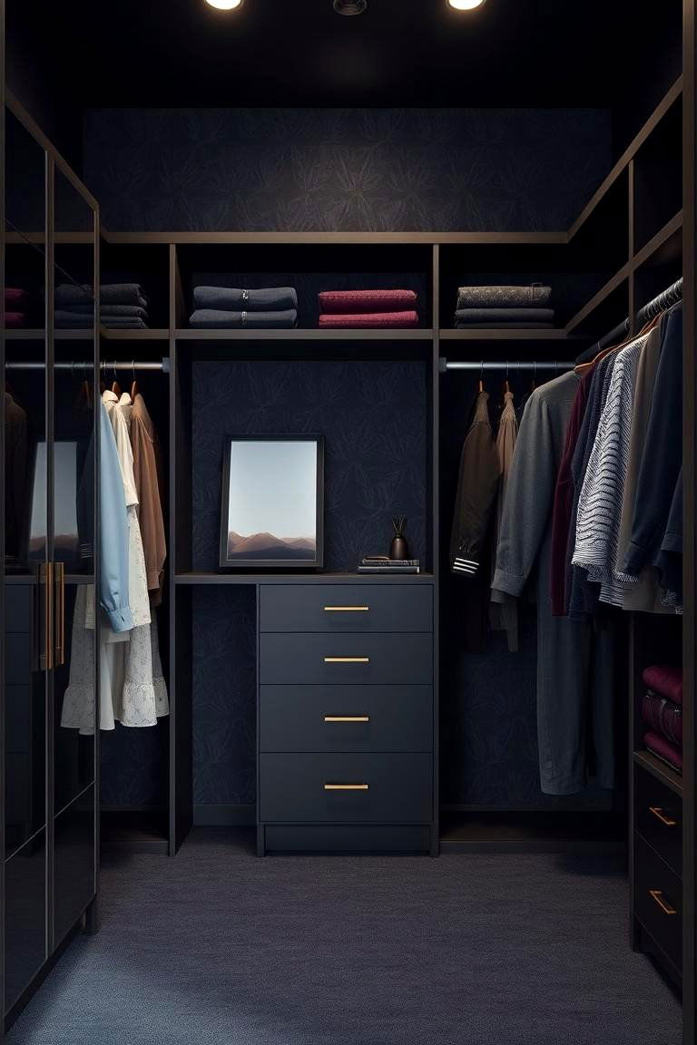 Dramatic Dark Hues - 24 Closet Wallpaper Ideas