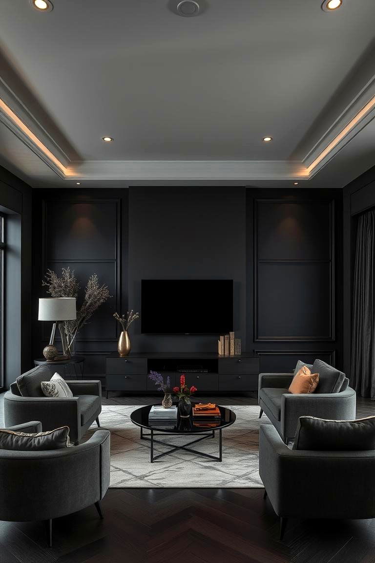 Dramatic Deep Charcoal - 24 Boys Room Paint Ideas
