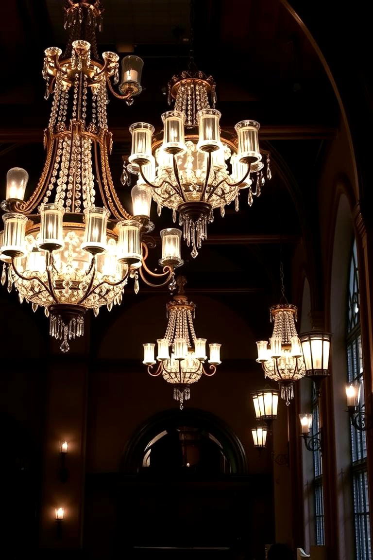 Dramatic Gothic Lighting - 24 Gothic Living Room Ideas