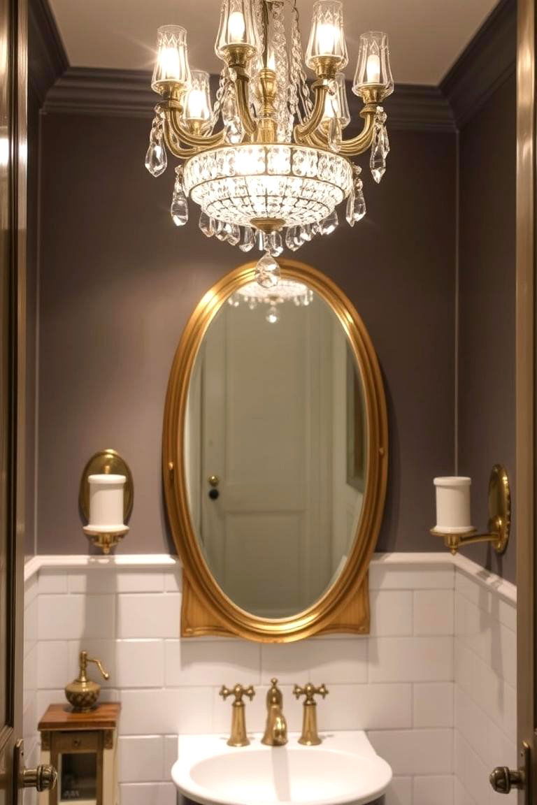 Dramatic Lighting Fixtures for Mood - 24 Eclectic Powder Room Ideas