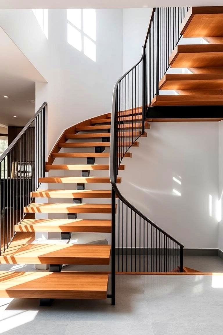 Dramatic Staircases - 24 Modern Cape Cod House Ideas