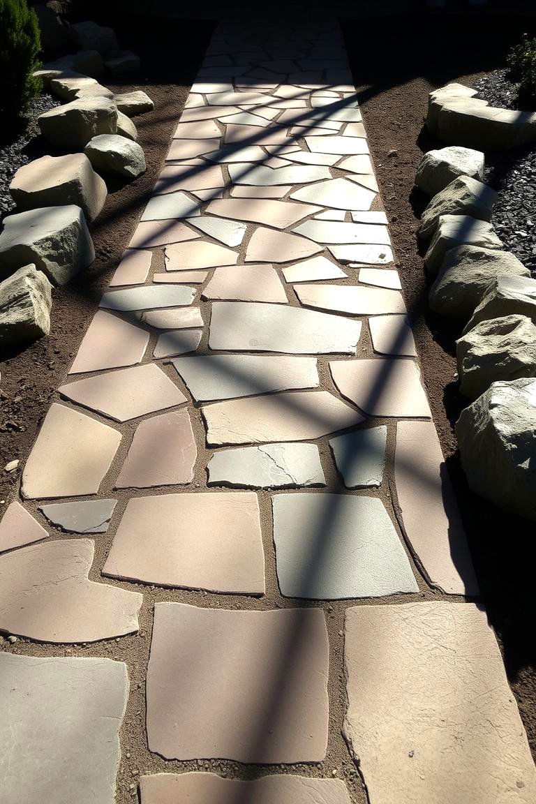 Dramatic Statement Flagstone Walkway - 24 Flagstone Walkway Ideas