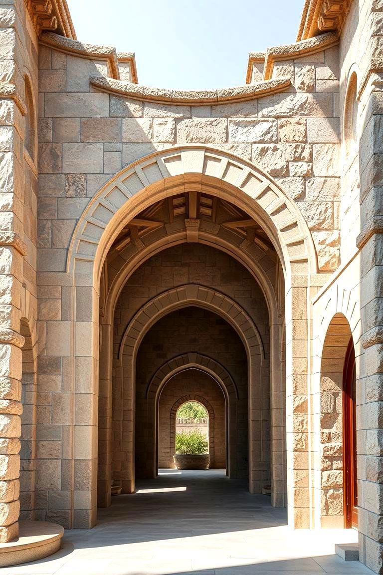 Dramatic Stone Arches and Entryways - 24 Stone Exterior Home Ideas