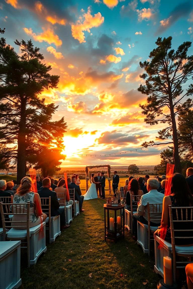 Dramatic Sunset Backdrops - 24 Great Gatsby Wedding Ideas
