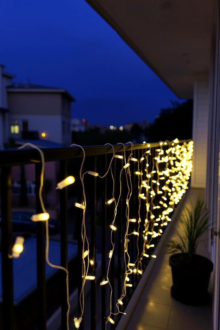 Draped Along Railings - 24 Patio String Light Ideas