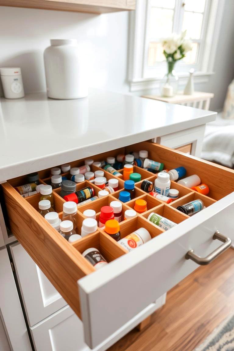 Drawer Dividers for Medications - 24 Medicine Storage Ideas