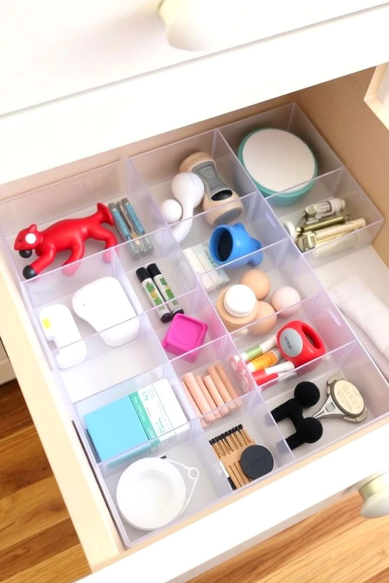 Drawer Dividers for Small Items - 24 Nursery Storage Ideas