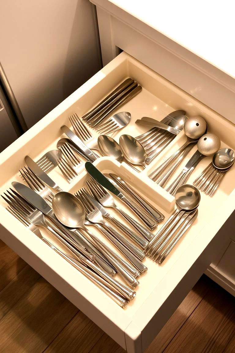 Drawer Inserts for Silverware - 24 Small Kitchen Storage Ideas