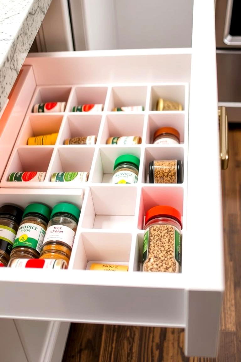 Drawer Spice Organizer - 24 Spice Rack Ideas