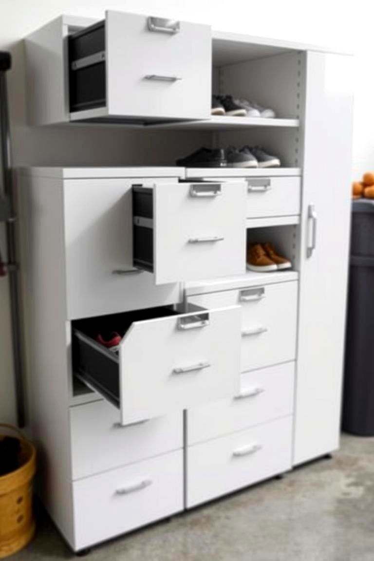 Drawer Units for Shoes - 24 Garage Shoe Storage Ideas