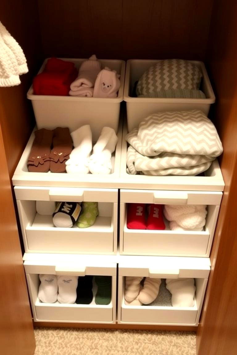 Drawer Units for Small Items - 24 Nursery Closet Ideas