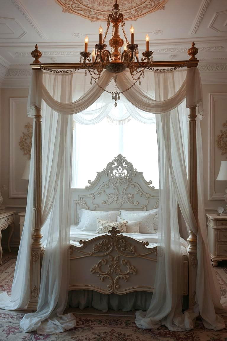 Dreamy Canopy Bed Setup - 24 Dark Boho Bedroom Ideas