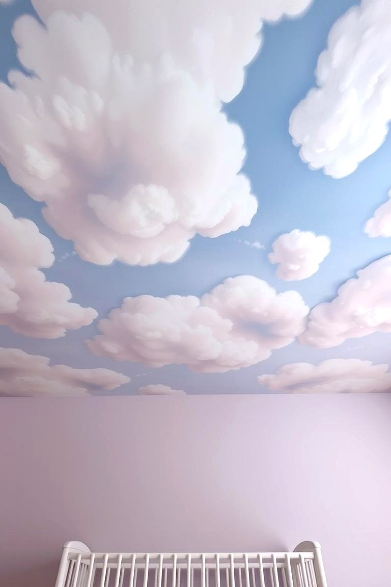 Dreamy Ceiling Clouds - 24 Princess Nursery Ideas