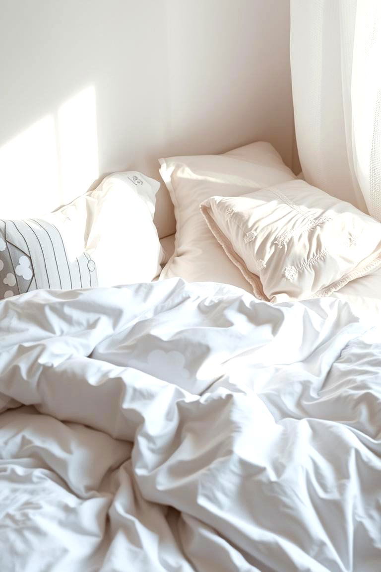 Dreamy Cloud Bedding Ensemble - 24 Cloud-Themed Bedroom Ideas
