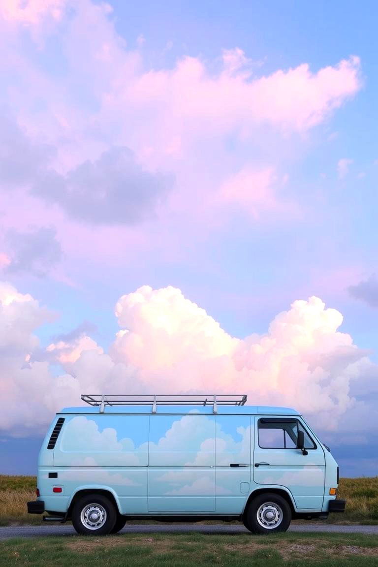 Dreamy Clouds and Skies - 24 70s Van Art Ideas
