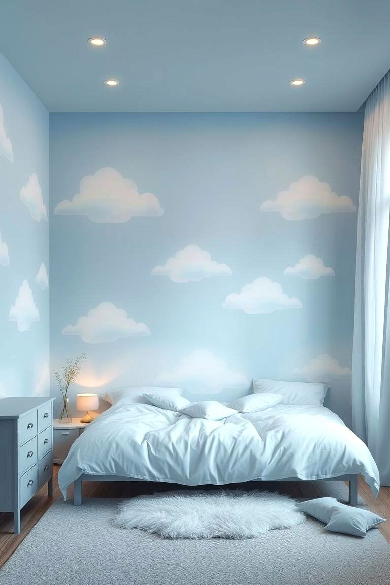 Dreamy Cloudy Skies Theme - 24 Girl Room Ideas for 10-year-olds
