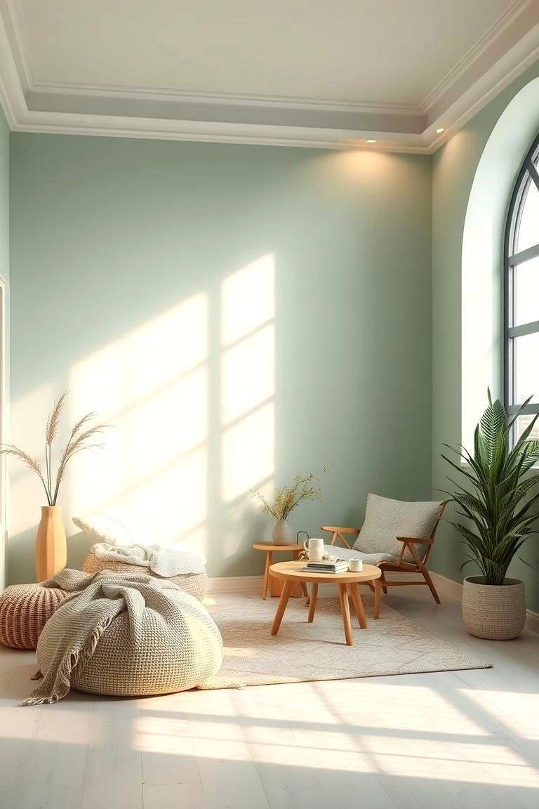 Dreamy Jade with Ambient Glow - 24 Jade Green Bedroom Ideas